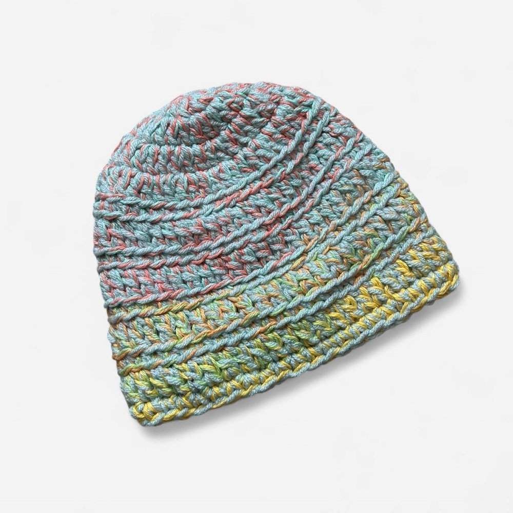 Handmade Multicolor Crocheted Beanie
